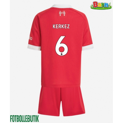 Liverpool Milos Kerkez #6 Hemmaställ Barn 2025-26 Kortärmad (+ Korta byxor)